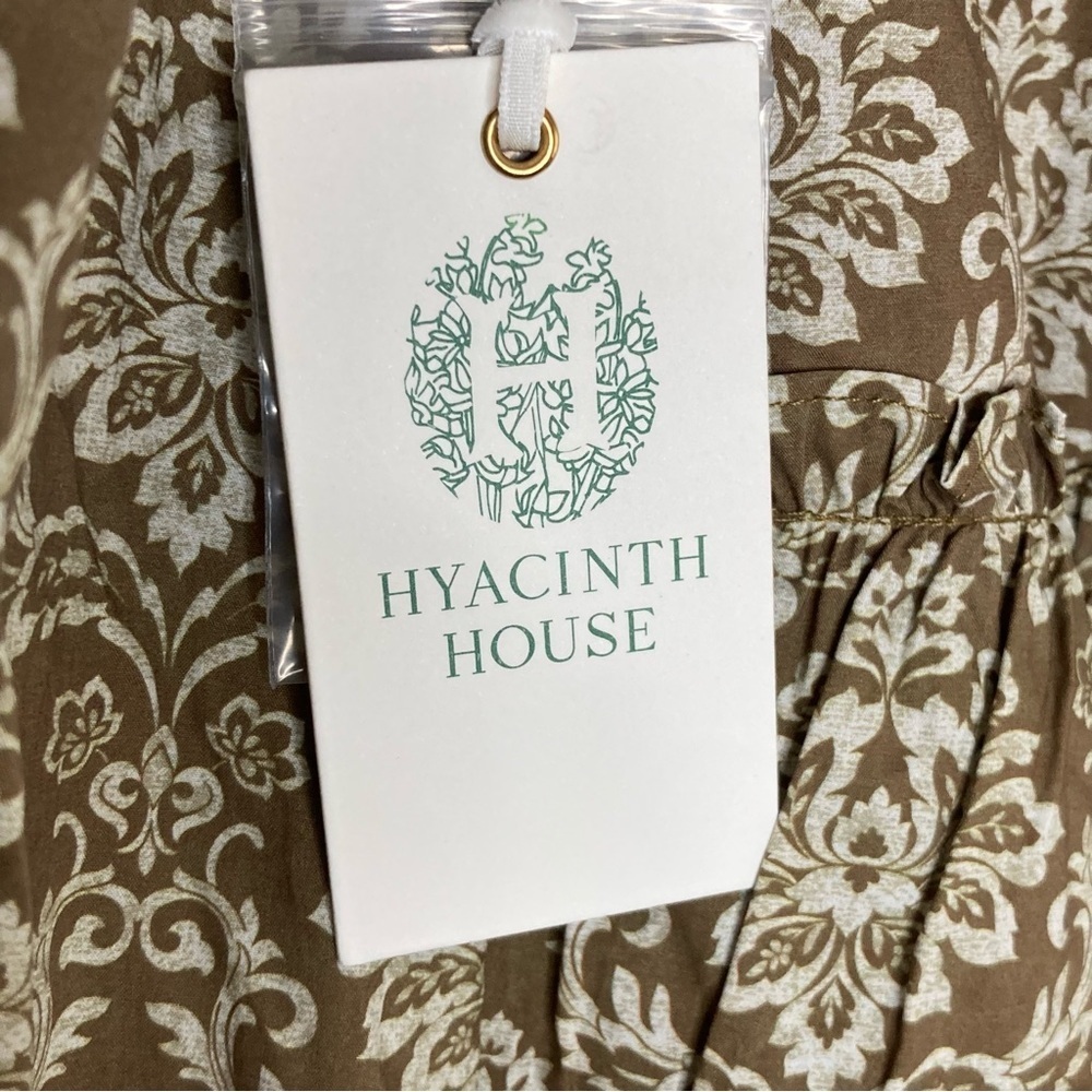 NEW Tuckernuck Russell Mini Dress Women’s XS Printed Moss Green Hyacinth House - Picture 6 of 11